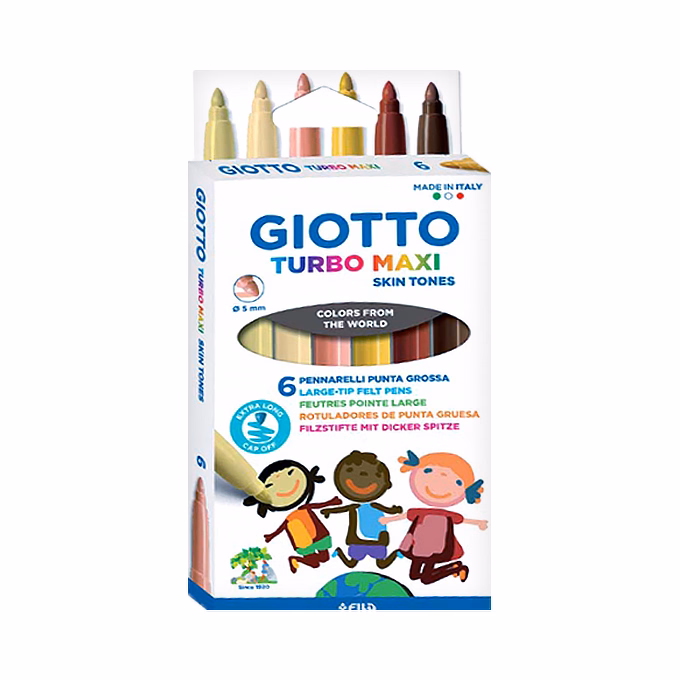 Filctoll GIOTTO Turbo maxi bőrtónus színek 6 darabos
