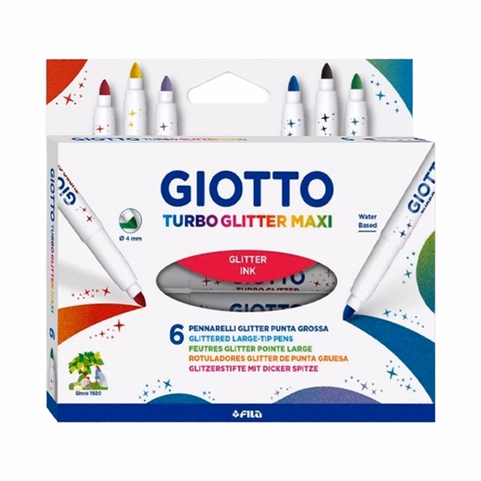Filctoll GIOTTO Turbo maxi csillámos 6 darabos