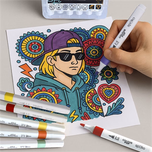 Filctoll SPOKO Colour Pop háromszögletű vízbázisú 12 darabos