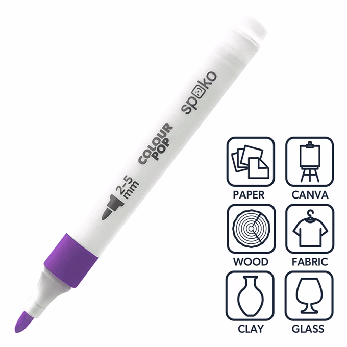 Filctoll SPOKO Colour Pop háromszögletű vízbázisú 12 darabos