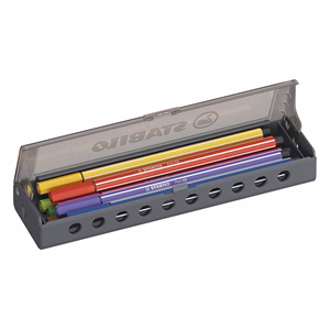 Filctoll STABILO Pen 68 10 darabos hordozható asztali tartóban