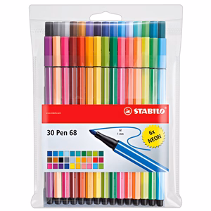 Filctoll STABILO Pen 68 30 darabos
