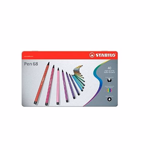 Filctoll STABILO Pen 68 40 darabos fém dobozban