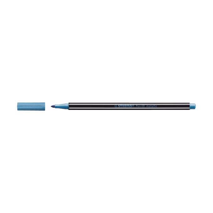 Filctoll STABILO Pen 68 metallic kék