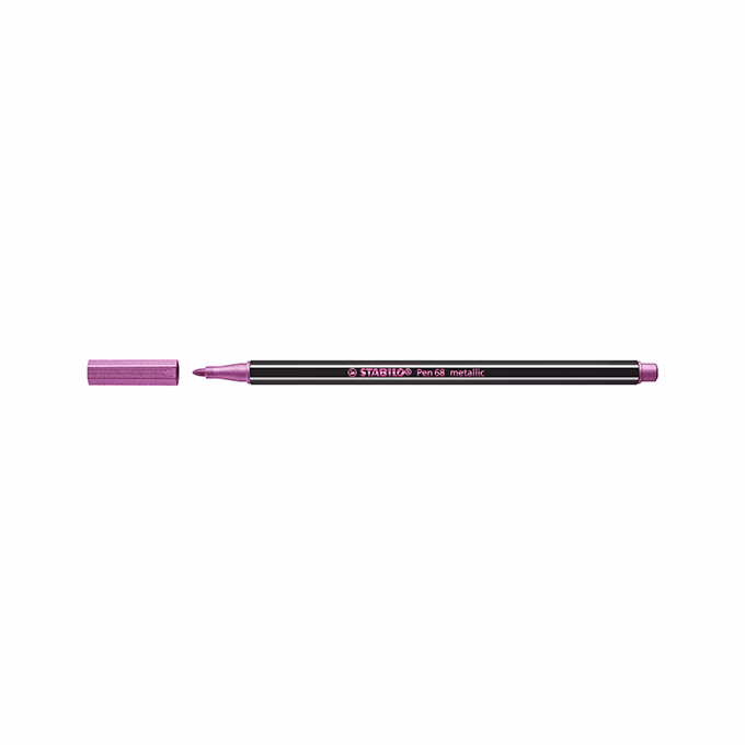 Filctoll STABILO Pen 68 metallic rózsaszín