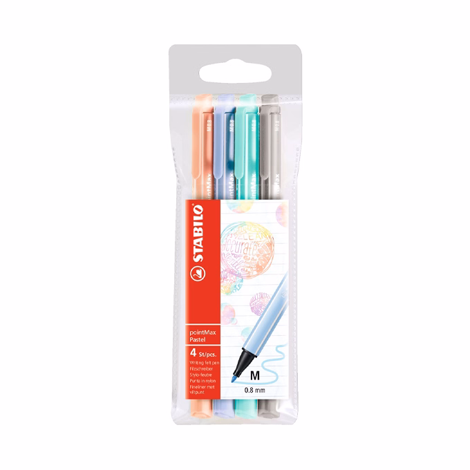 Filctoll STABILO PointMax PASTEL 4 darabos