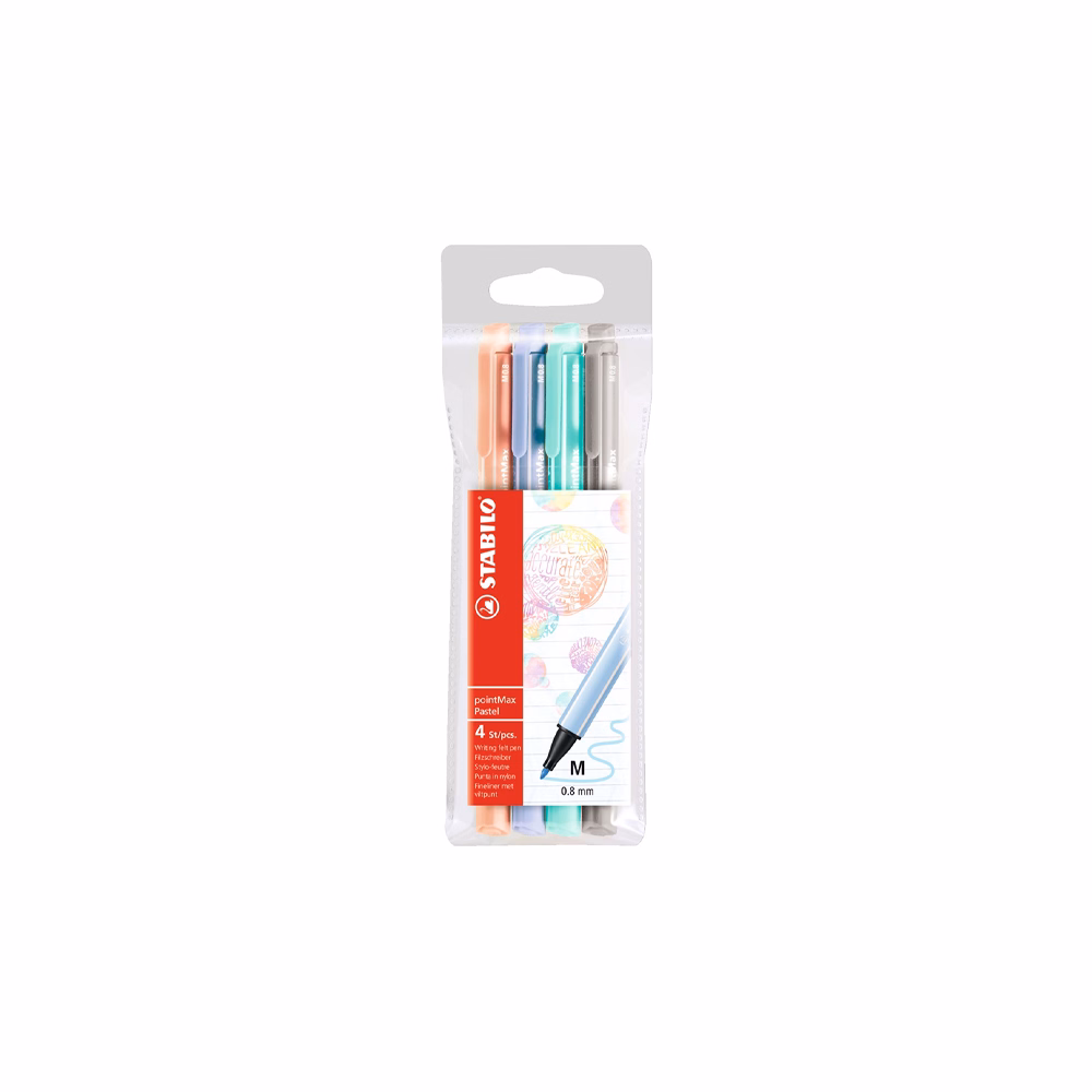 Filctoll STABILO PointMax PASTEL 4 darabos