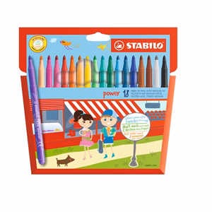 Filctoll STABILO Power 18 darabos készlet