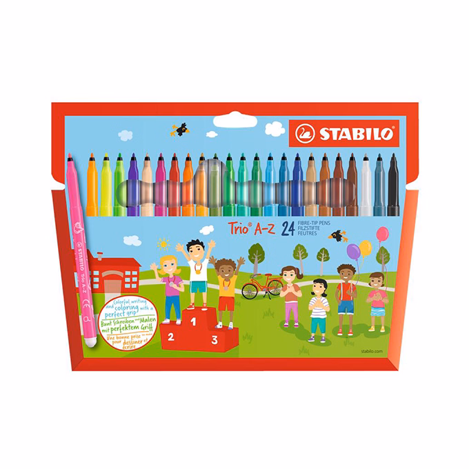 Filctoll STABILO Trio A-Z 24 darabos