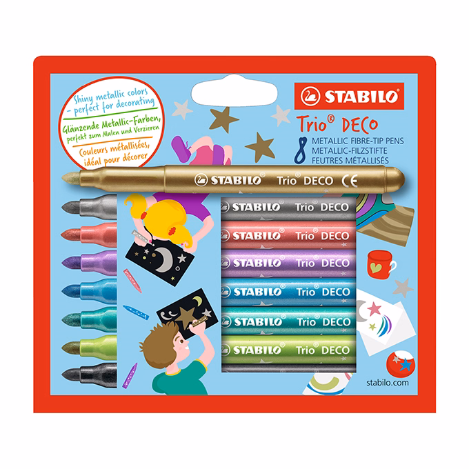 Filctoll STABILO Trio Deco 8 darabos készlet