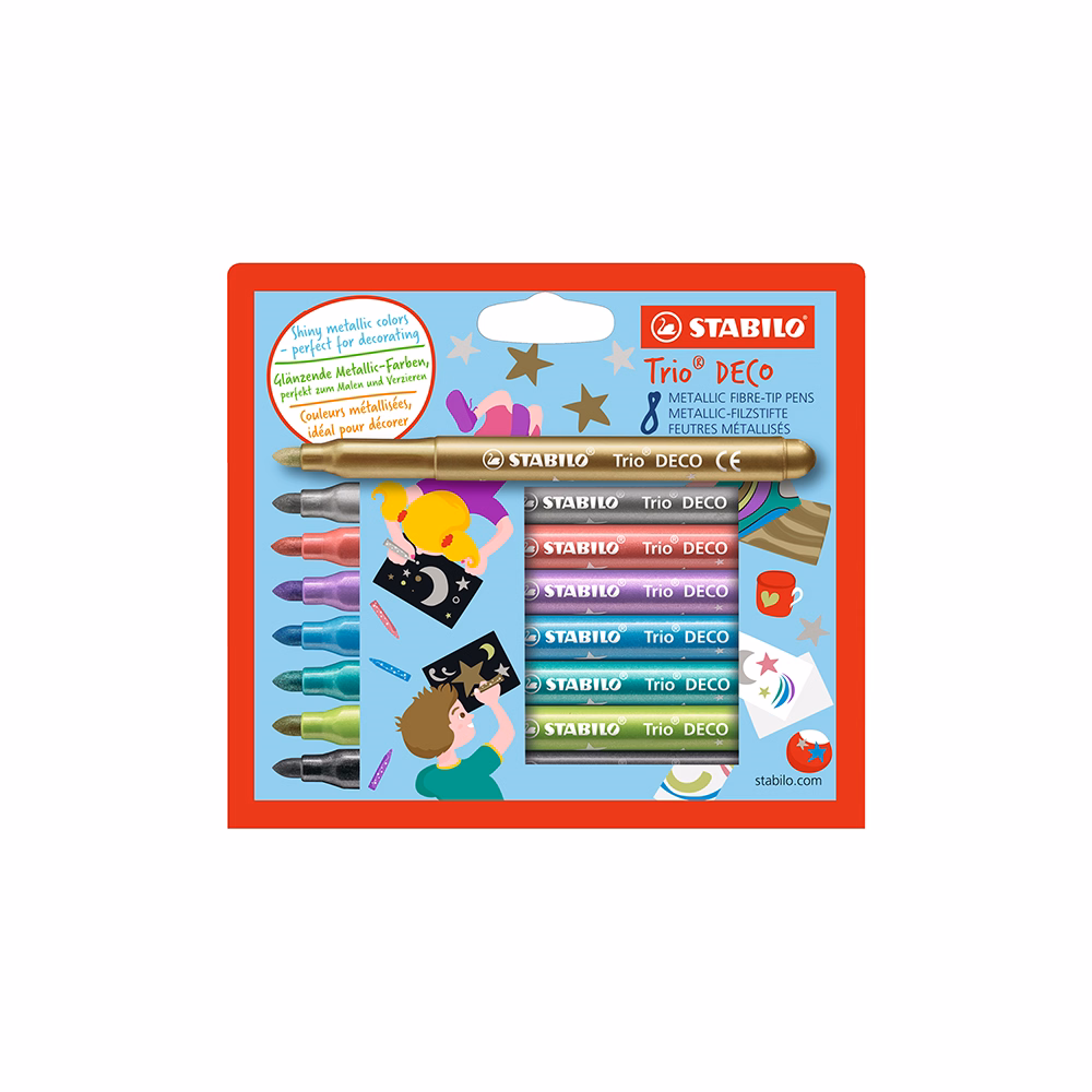 Filctoll STABILO Trio Deco 8 darabos készlet