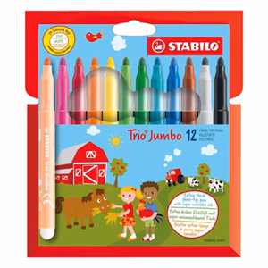 Filctoll STABILO Trio Jumbo 12 darabos