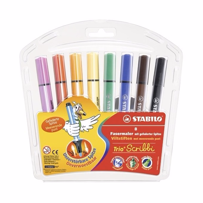 Filctoll STABILO Trio Scribbi 8 darabos