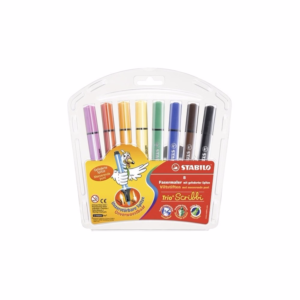 Filctoll STABILO Trio Scribbi 8 darabos