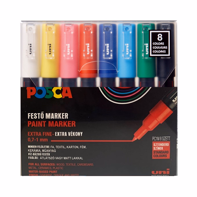 Filctoll UNI Posca PC-1M 8 darabos