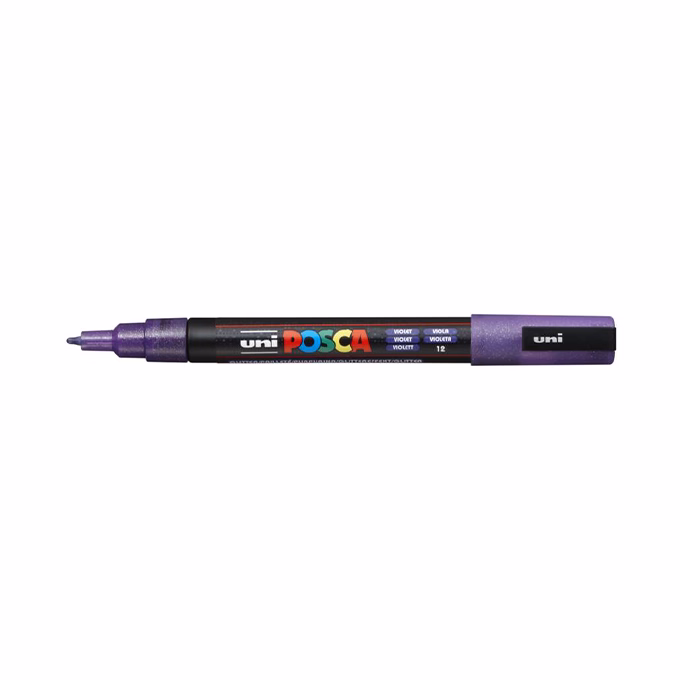 Filctoll UNI Posca PC-3ML csillámló lila Filctoll UNI Posca PC-3ML csillámló lila