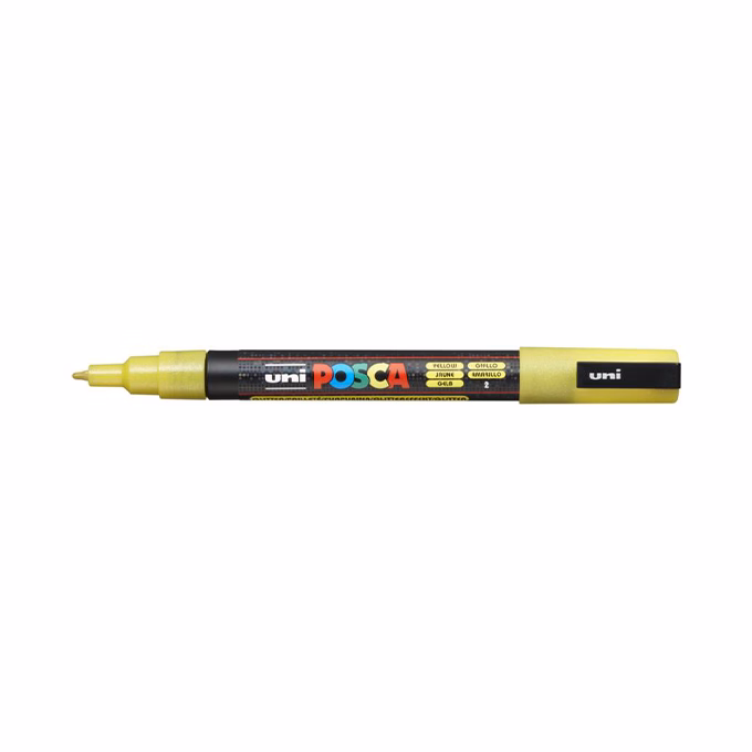 Filctoll UNI Posca PC-3ML csillámló sárga