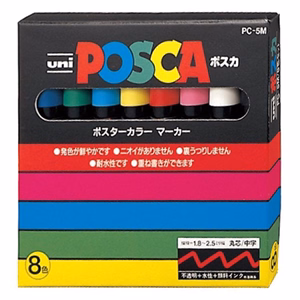 Filctoll UNI Posca PC-5M 8 darabos készlet