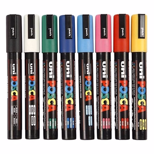 Filctoll UNI Posca PC-5M 8 darabos készlet