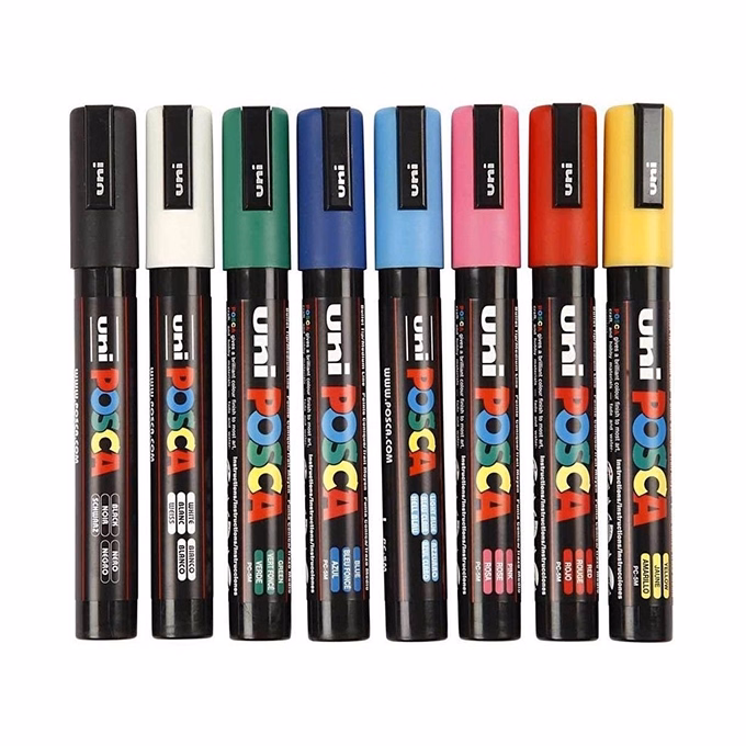 Filctoll UNI Posca PC-5M 8 darabos készlet