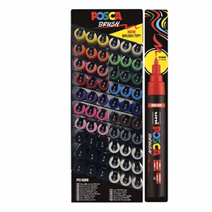 Filctoll UNI Posca PC-5M 60 darabos display