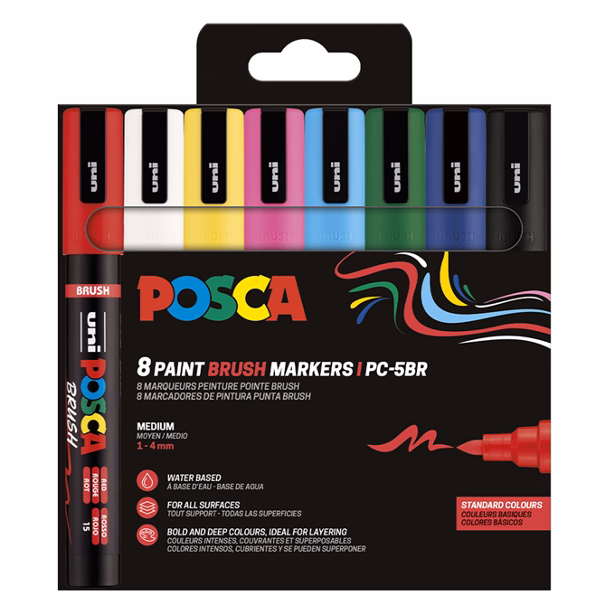 Filctoll UNI posca PC-5BR ecsethegyű 8 darabos