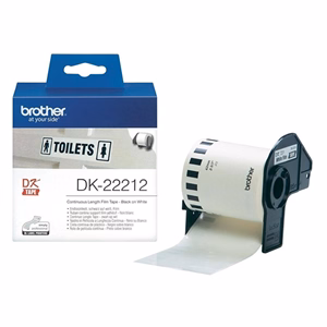 Filmszalag BROTHER DK-22212 62mm x 15,24m fehér alapon fekete Filmszalag BROTHER DK-22212 62mm x 15,24m fehér alapon fekete