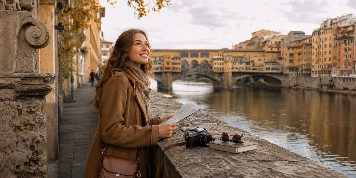 Firenze - Ördögfejek, Dávid és az Arno 