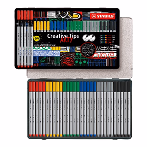 Flictoll STABILO Cretive Tips Arty Classic fémdobozos 30 darabos Flictoll STABILO Cretive Tips Arty Classic fémdobozos 30 darabos