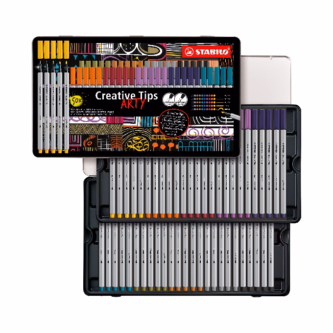 Flictoll STABILO Cretive Tips Arty Urban fémdobozos 50 darabos Flictoll STABILO Cretive Tips Arty Urban fémdobozos 50 darabos