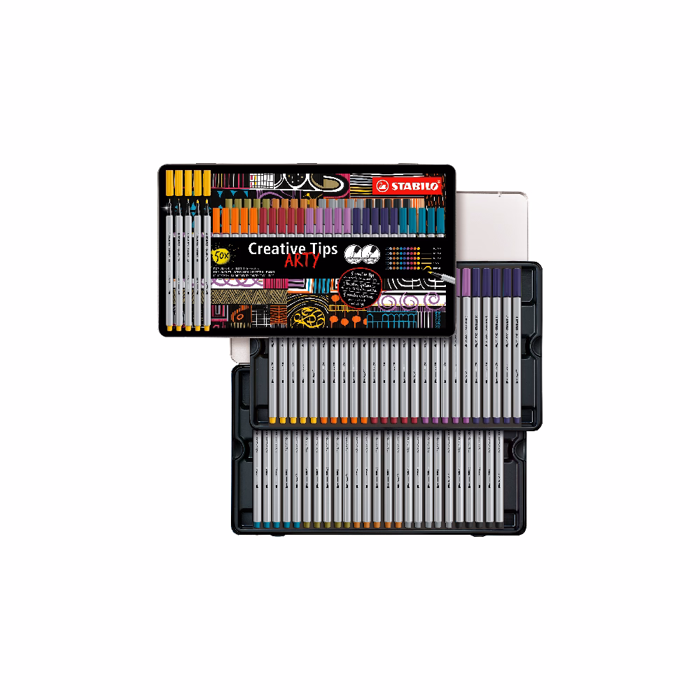Flictoll STABILO Cretive Tips Arty Urban fémdobozos 50 darabos Flictoll STABILO Cretive Tips Arty Urban fémdobozos 50 darabos