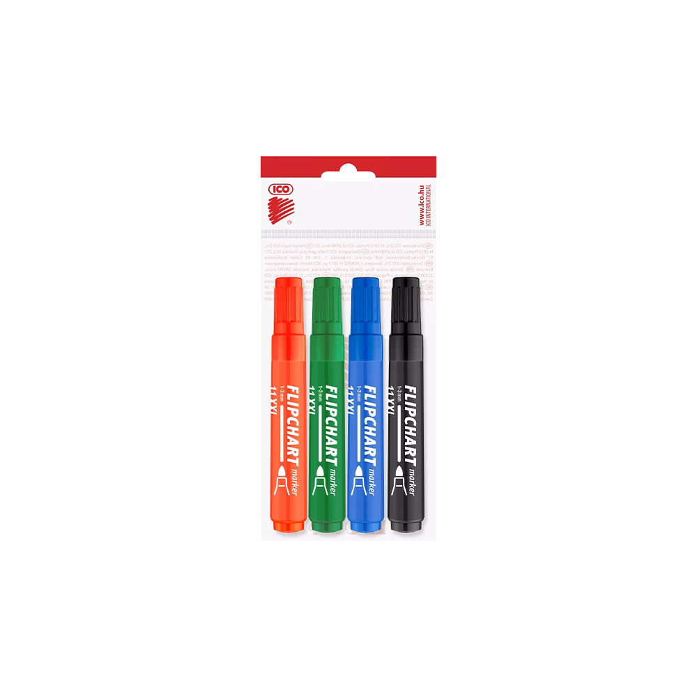 Flipchart marker ICO Artip 11 XXL kerek 1-3mm 4 darabos