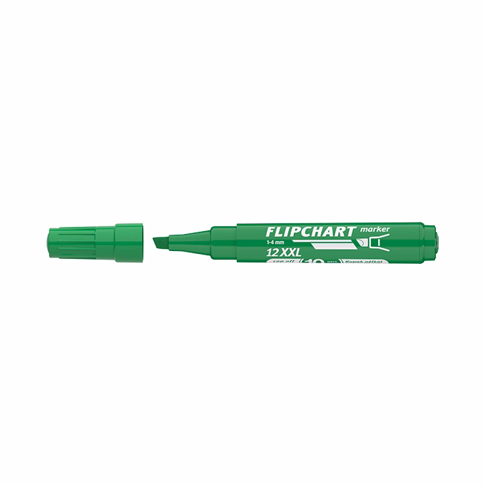 Flipchart marker ICO Artip 12 XXL vágott zöld 1-4mm