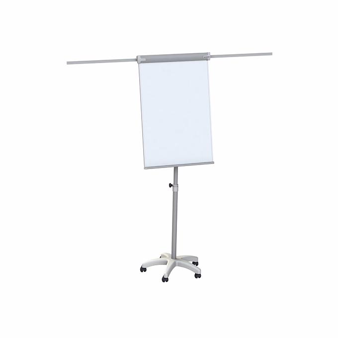 Flipchart tábla MEMOBE mágneses felület 68x105 cm 2 db segédkarral mobil állítható magasság