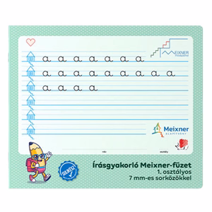 Foglalkoztató füzet ICO Süni A/4 32 lapos Meixner-féle írás gyakorló 1. osztályos 7 mm sorközzel