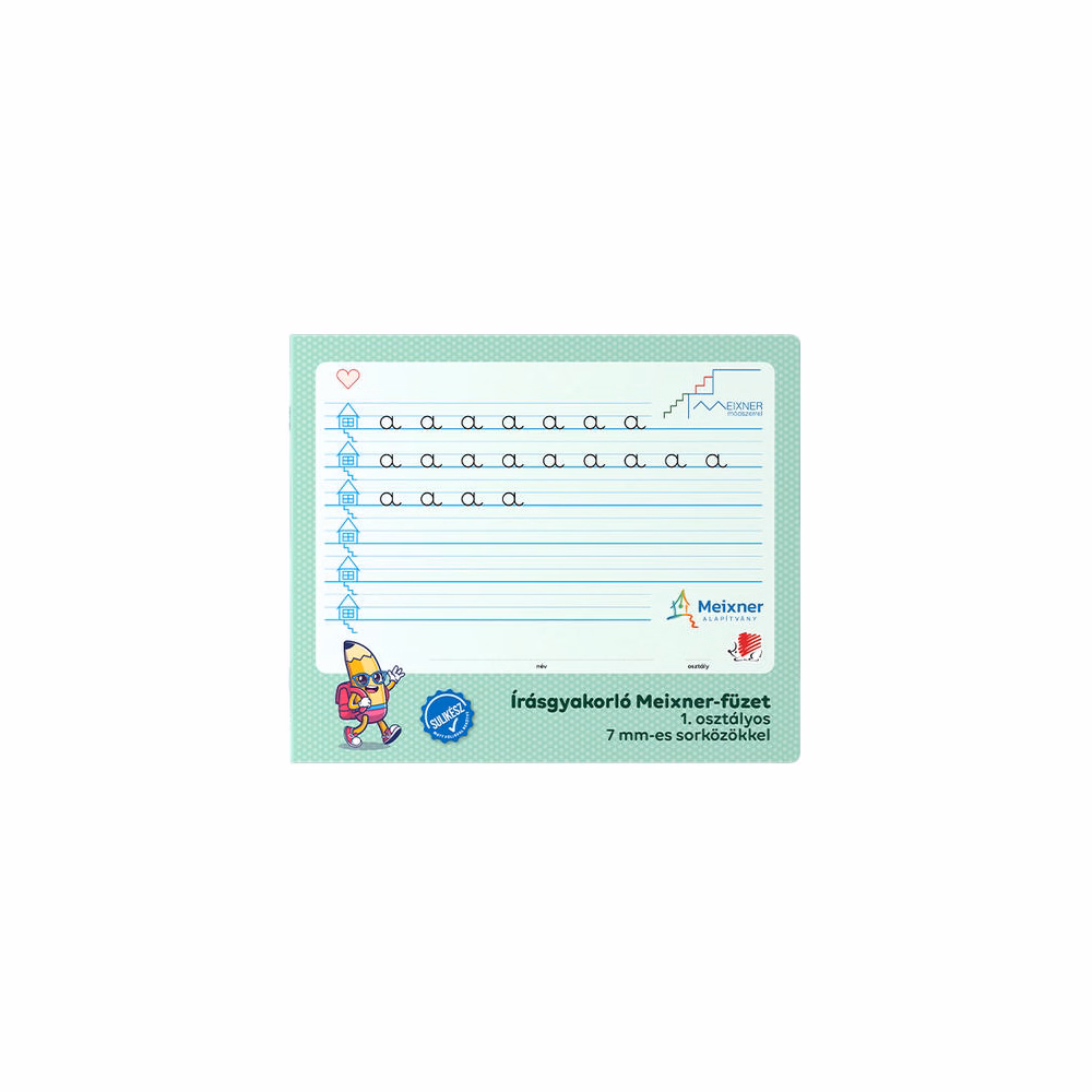 Foglalkoztató füzet ICO Süni A/4 32 lapos Meixner-féle írás gyakorló 1. osztályos 7 mm sorközzel
