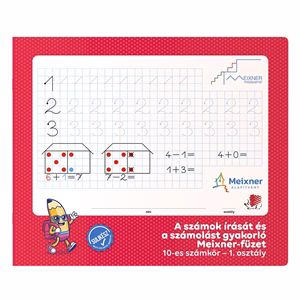 Foglalkoztató füzet ICO Süni sulikész fekvő 32 lapos kockás I. osztály Meixner-féle előre megírt  gyakorló 10-es számkör