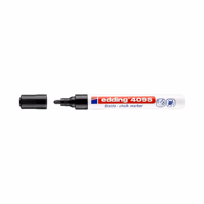 Folyékony kréta EDDING 4095 vágott 2-3 mm fekete