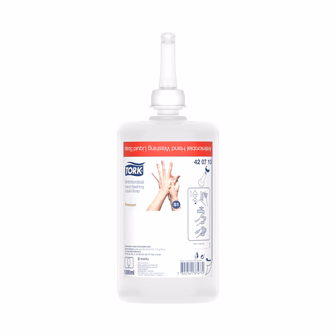 Folyékony szappan TORK S1 Premium kézfertőtlenítő 1 l  átlátszó Folyékony szappan TORK S1 Premium kézfertőtlenítő 1 l  átlátszó