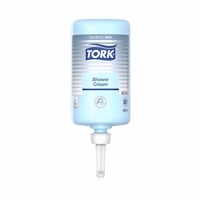 Folyékony szappan pumpás TORK S1 pipere hajmosásra és tusolásra 1 liter kék
