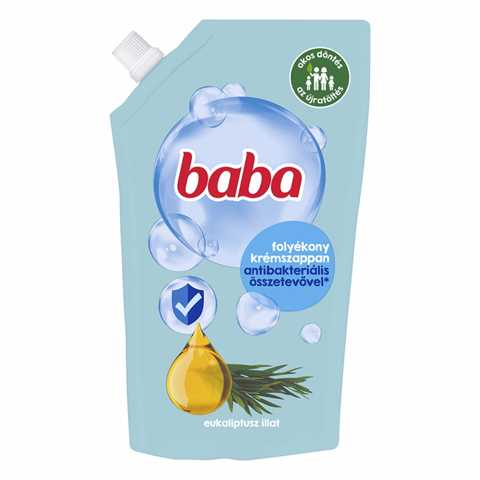Folyékony szappan utántöltő BABA antibakteriális eukaliptusz 500 ml
