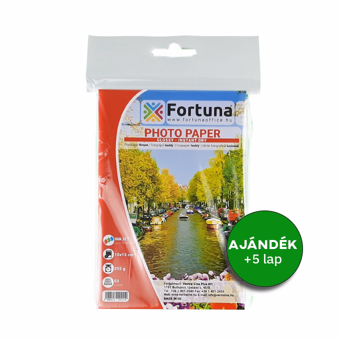 Fotópapír FORTUNA 10x15 inkjet fényes 255 g 50 lapos Fotópapír FORTUNA 10x15 inkjet fényes 255 g 50 lapos