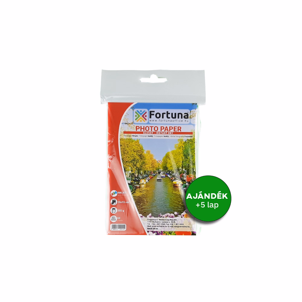 Fotópapír FORTUNA 10x15 inkjet fényes 255 g 50 lapos Fotópapír FORTUNA 10x15 inkjet fényes 255 g 50 lapos