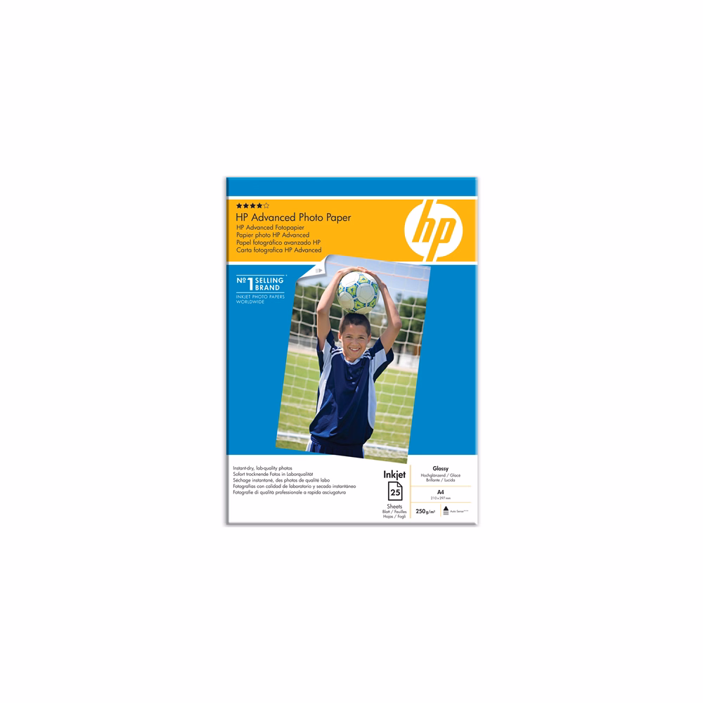 Fotópapír HP Q5456A A/4 inkjet fényes 250 gr 25 ív/csomag