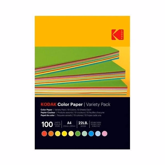Fotópapír színes KODAK A/4 vegyes színek 80 g 100 lapos