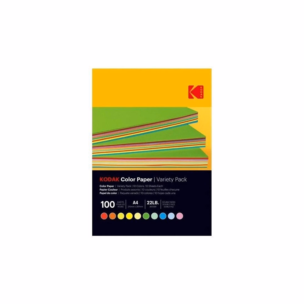 Fotópapír színes KODAK A/4 vegyes színek 80 g 100 lapos