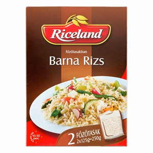 Főzőtasakos rizs RICELAND Barna 2x125 g Főzőtasakos rizs RICELAND Barna 2x125 g