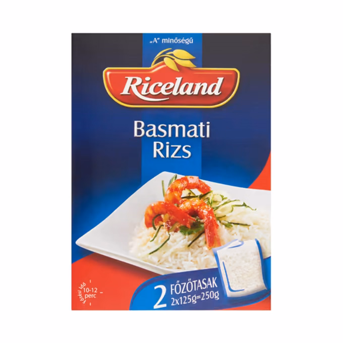 Főzőtasakos rizs RICELAND Basmati 2x125 g