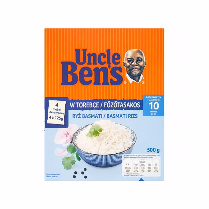 Főzőtasakos rizs UNCLE BEN`S basmati 4x125 g