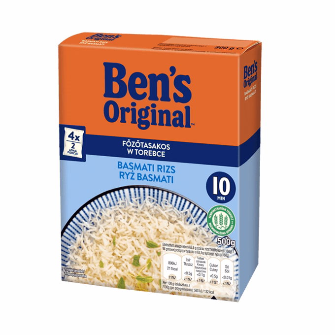 Főzőtasakos rizs UNCLE BEN`S basmati 4x125 g